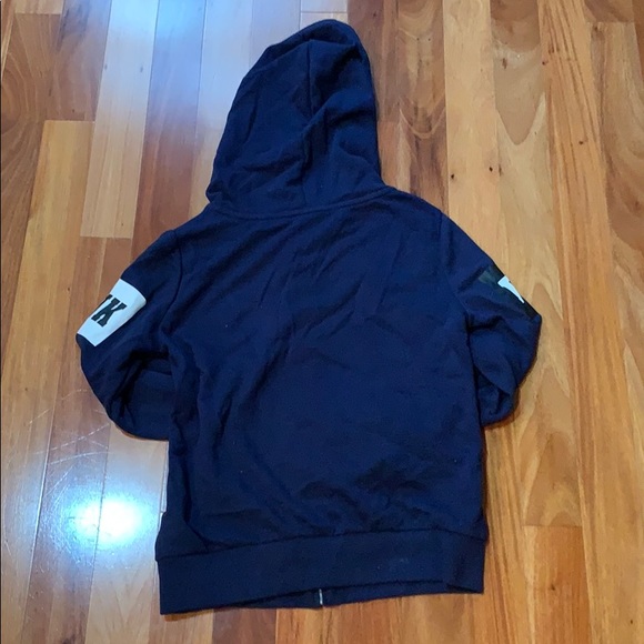 VS Pink Logo Zip Hoodie Navy Size M - Picture 3 of 5